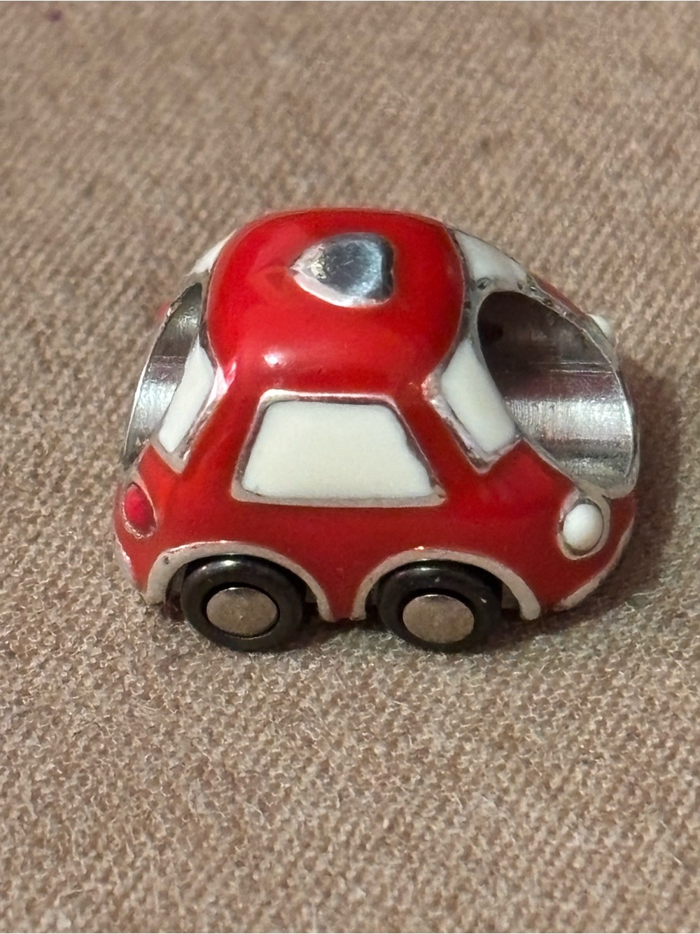 🆕Listing! 🆕 Brighton Safe Journey bead Red car with wheels that turn Retired